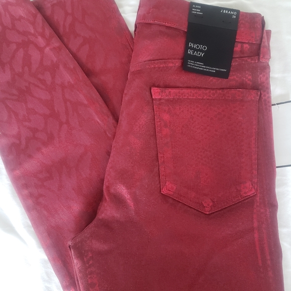 J Brand Red Alana Python snakeskin - Picture 9 of 9